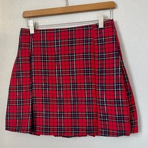 Red Plaid Miniskirt